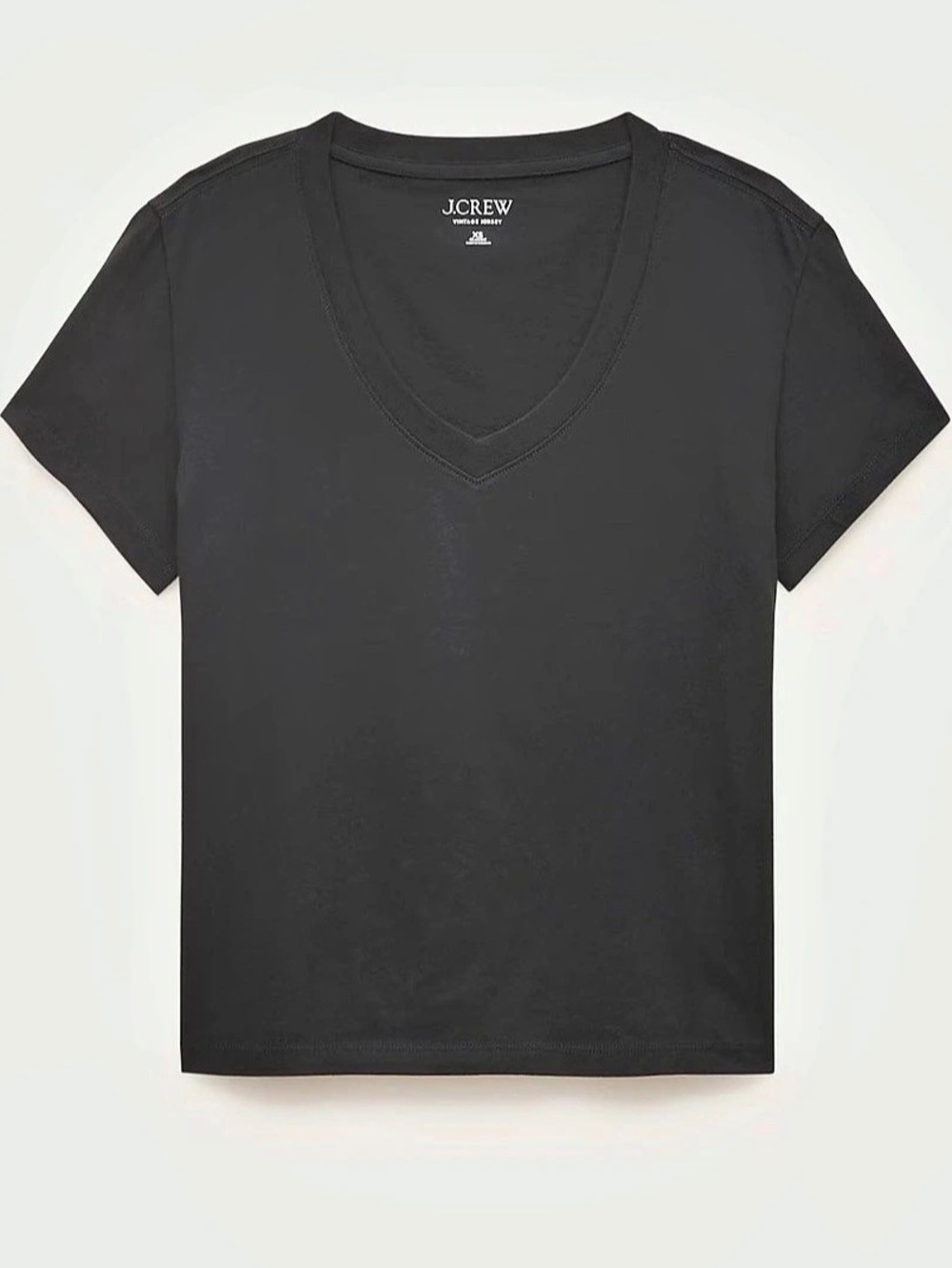 NWT J.Crew New vintage jersey relaxed V-neck T-shirt Women’s Size Medium Black